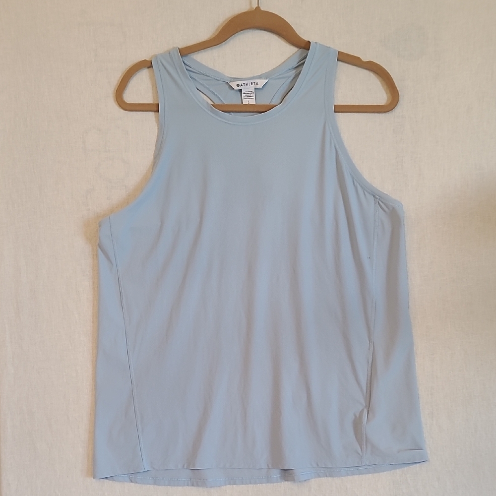 Athleta Ultimate Lightweight Light Blue Racerback Tank Top Size Large